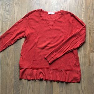 Coral long sleeve pull over